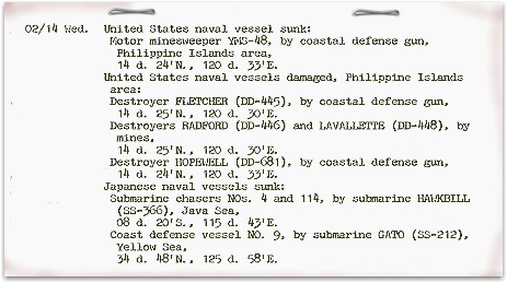 War Diary 14 Feb 1945