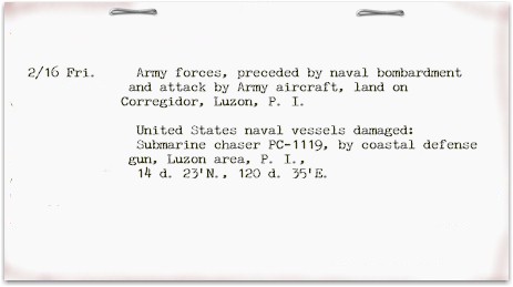 War Diary 16 Feb