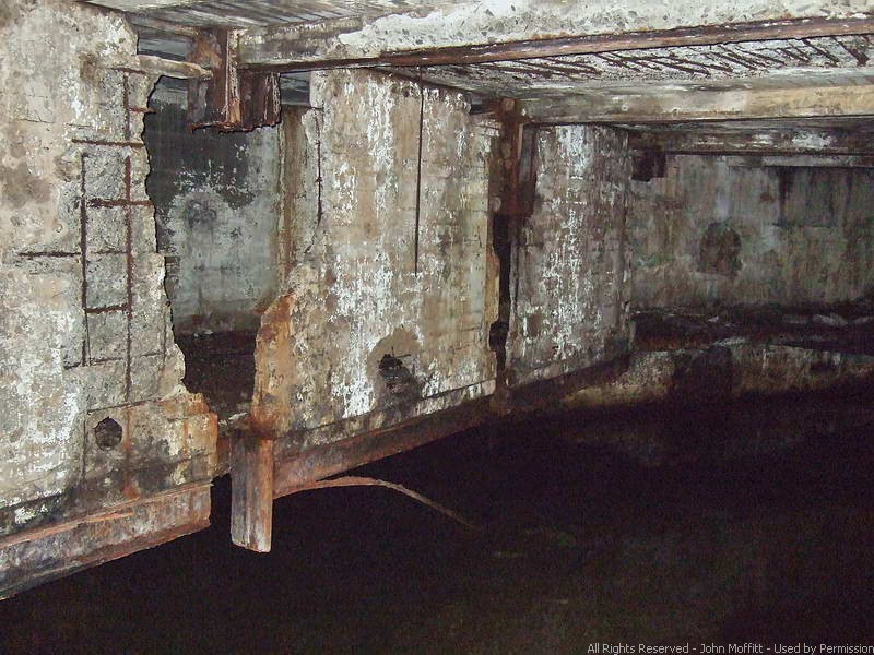 Flooded magazine. Notice the 'L' beam has been scrapped. 