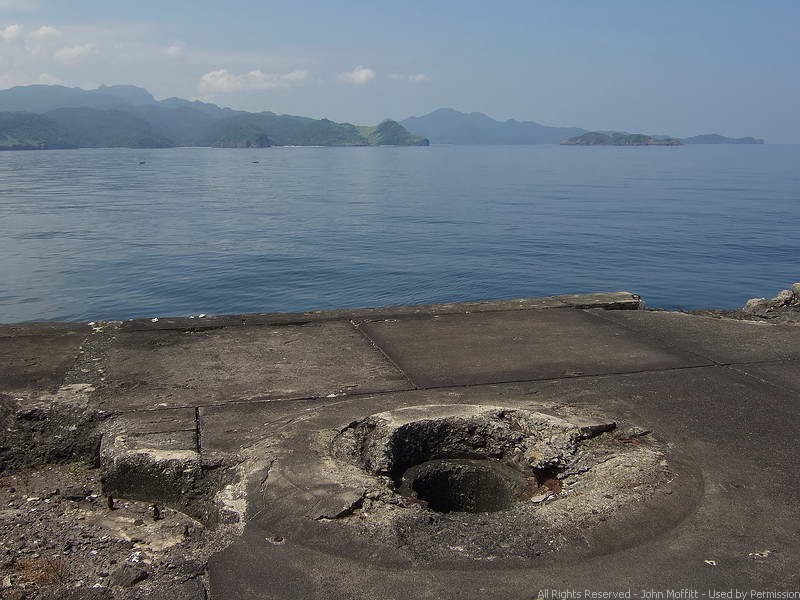 View of the upper deck of Fort Drum looking towards Cavite.