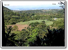 Battlefields viewed to the south-west from the Japanese shrine. 